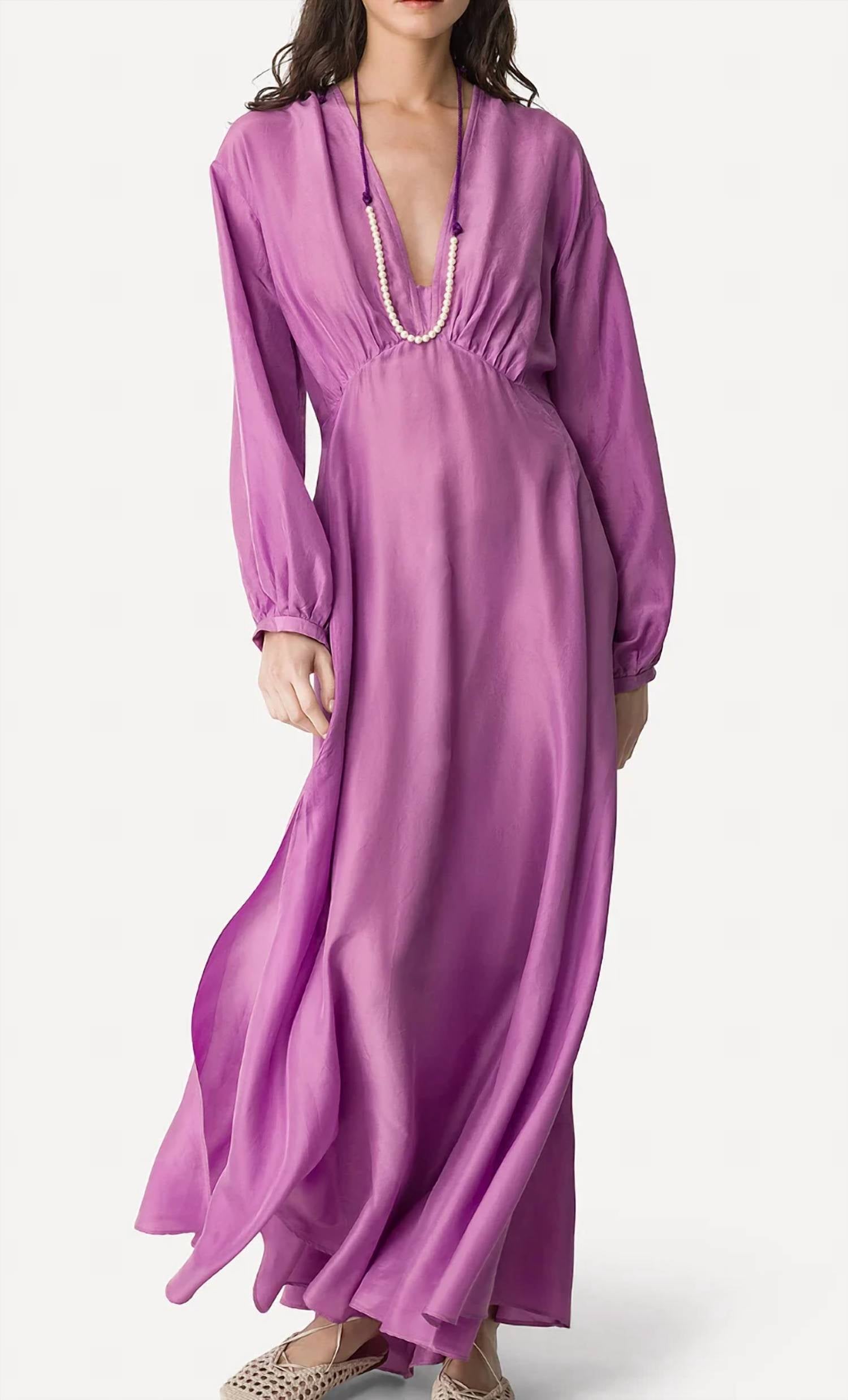 Forte Forte - Habotai Silk Long Sleeve Dress