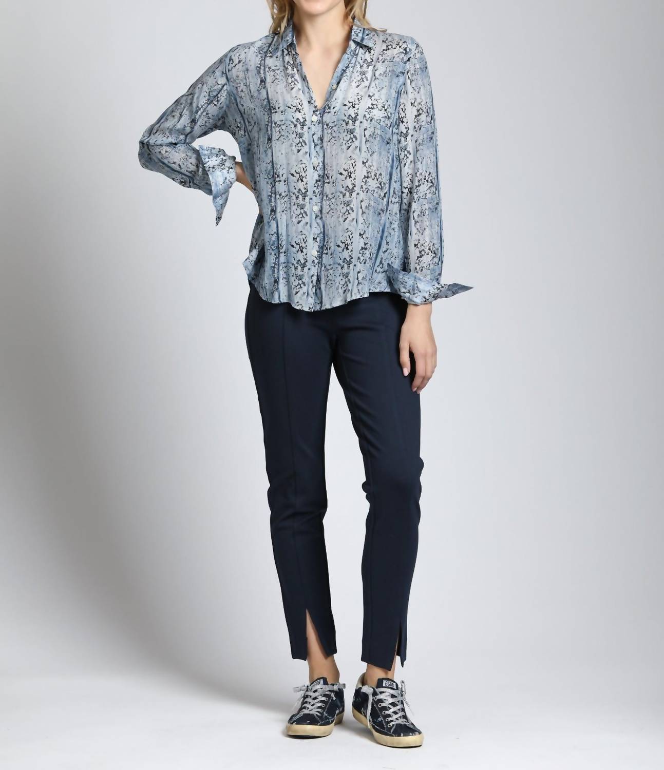 Apny - Tranquil Mixed Color Blouse
