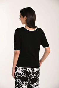 Frank Lyman - Brixton Ribbon Detailing V-neck Top