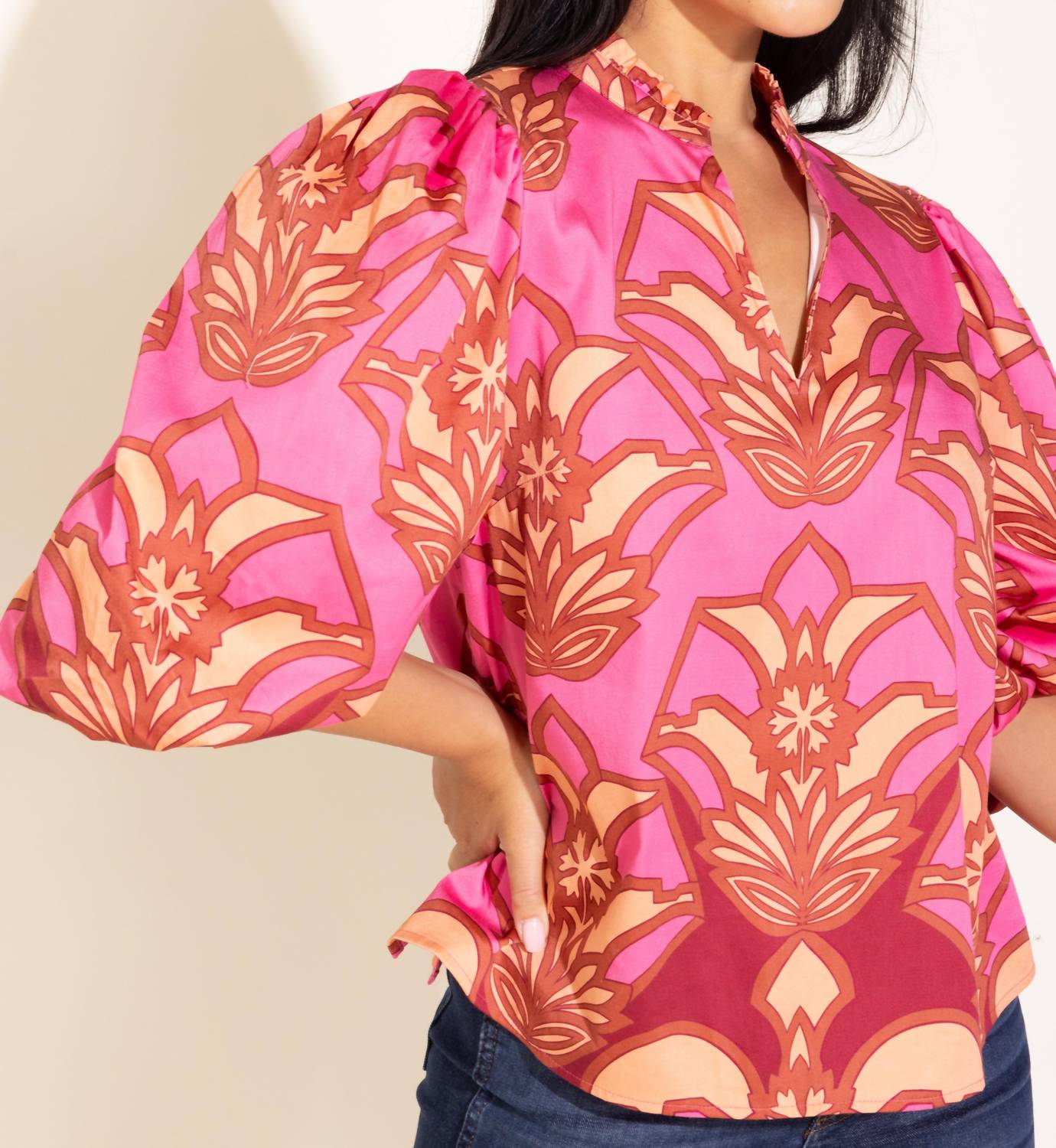 Alden Adair Ali Top in desert rose 1 - women's blouse - view 5