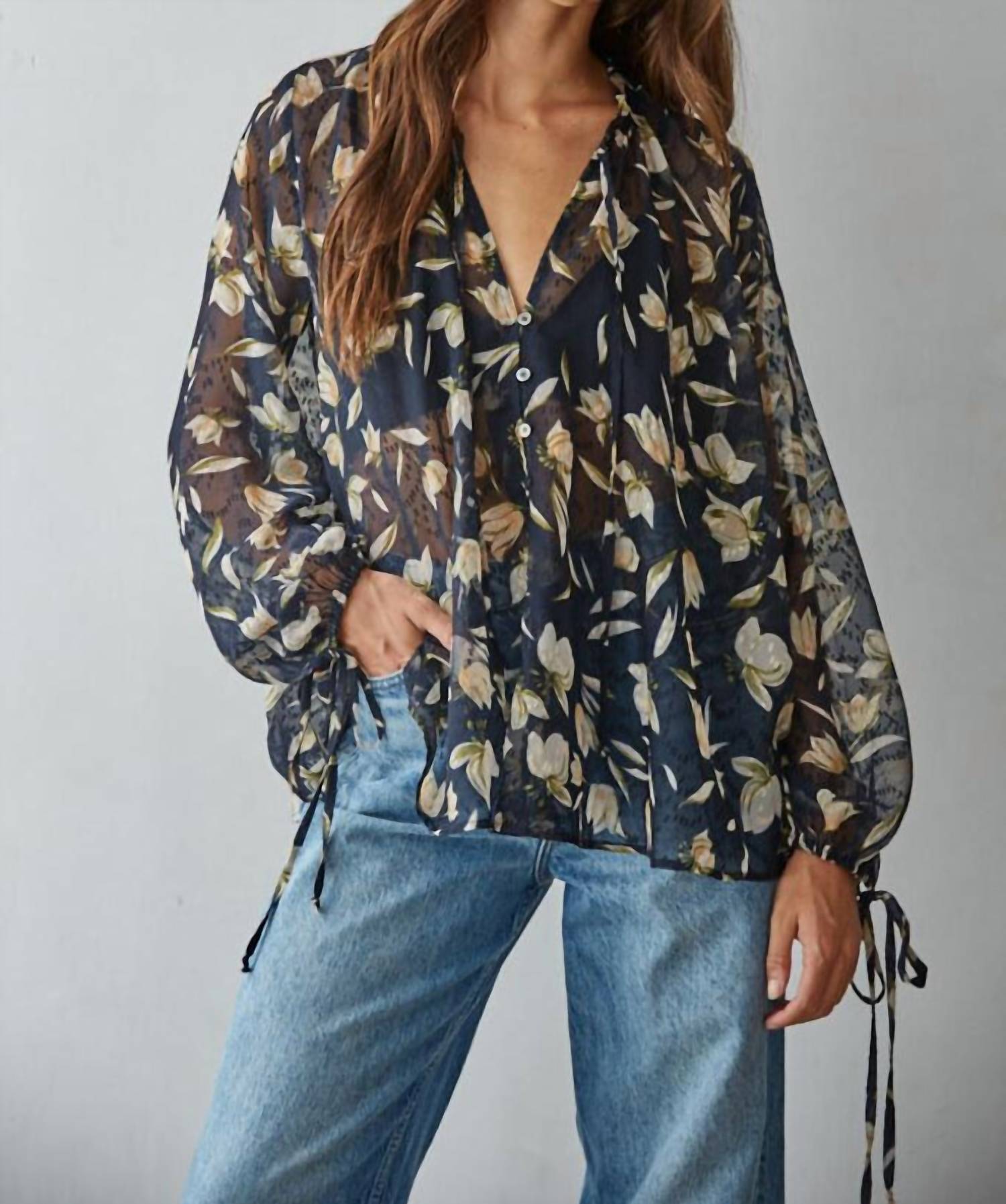 By Together - Aether Bloom Ruffle Flow Long Sleeve Top