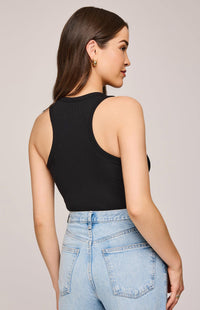 Gentle Fawn Bowen Ribbed Tank Top in black - women's tank top - alternate view