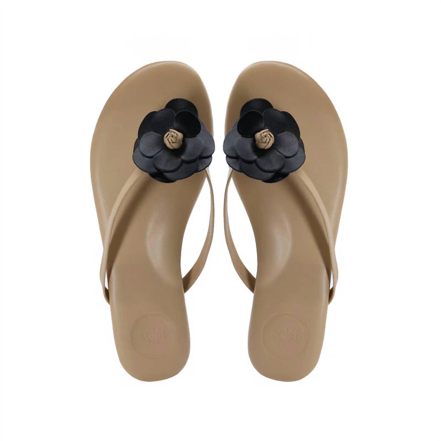 solei sea Women's Valentina Sandal in tan black - women's sandal