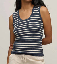 Barefoot Dreams - Cozychic Ultra Lite Contrast Rope Stripe Tank
