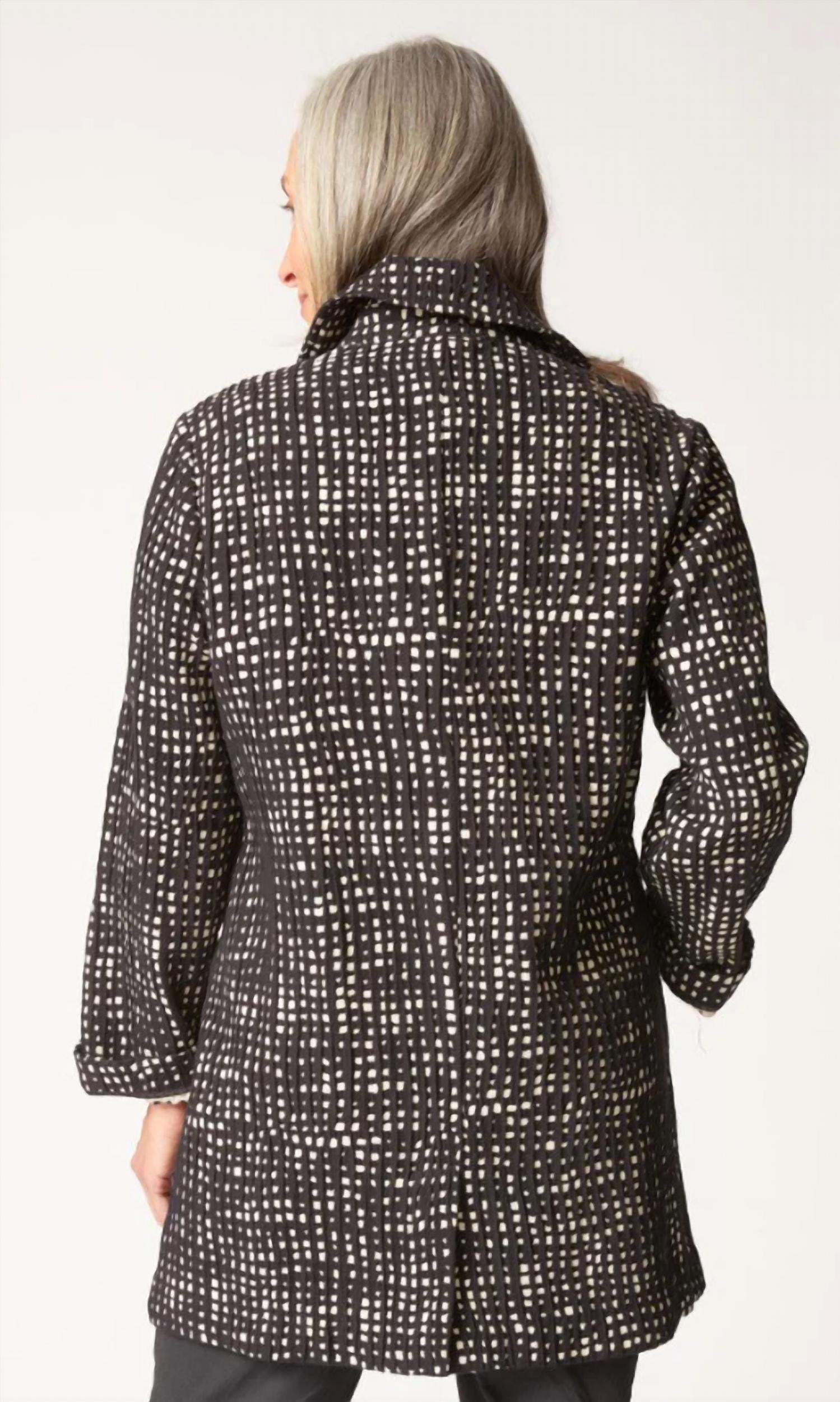 habitat Paris Car Coat in autumn check - women's jacket - detail view