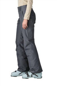 Patagonia Insulated Powder Town Pants in smolder blue - women's pants - detail view