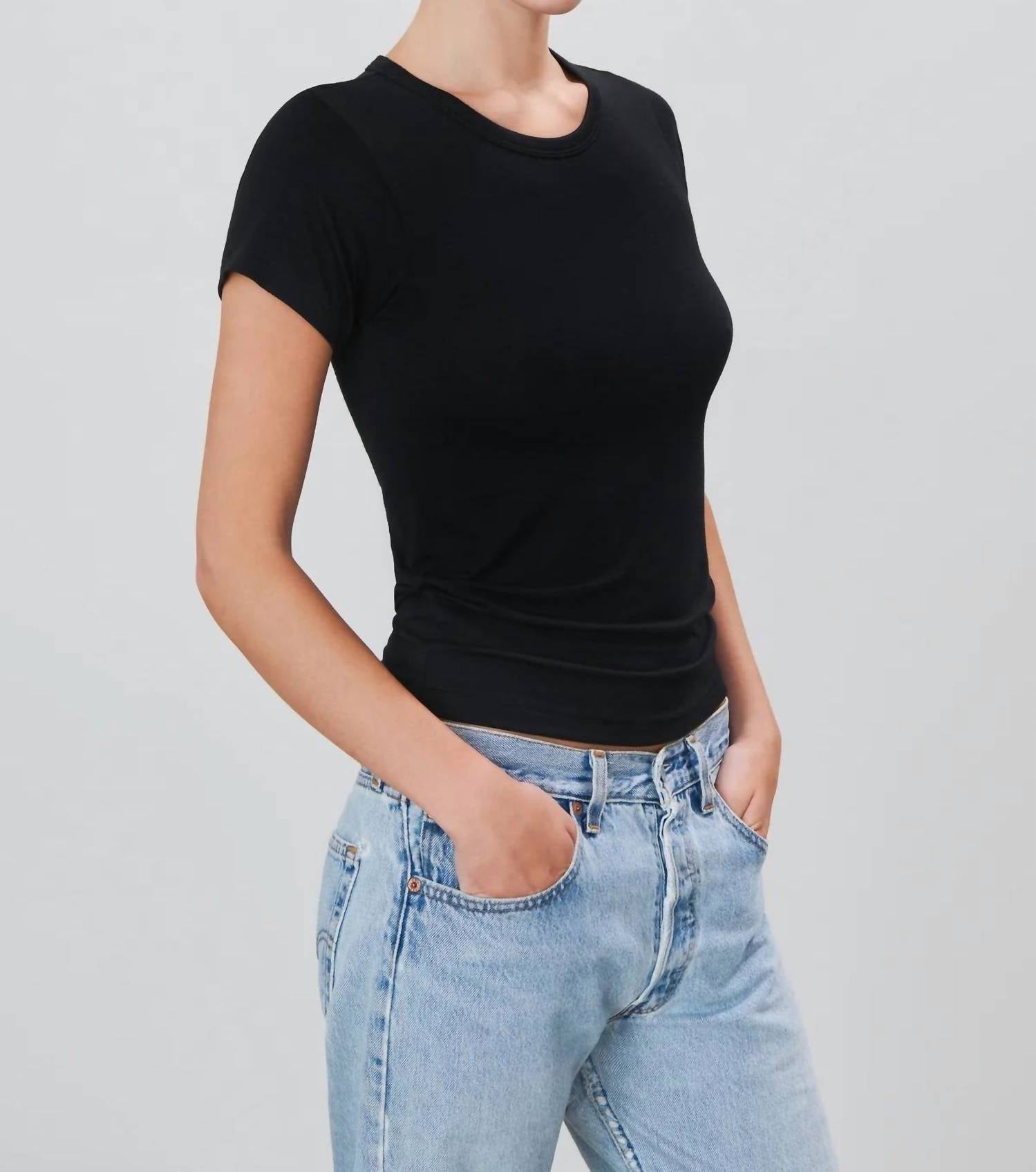 Eterne - Fitted Crewneck Short Sleeve T-shirt