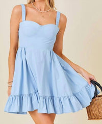 Baby Pink - Tiered Mini Dress