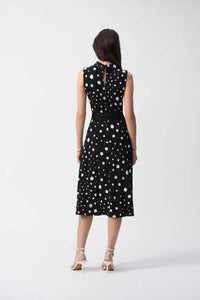 Joseph Ribkoff - Polka Dot Belted Midi Dress