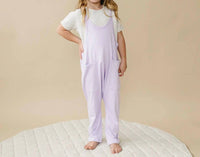 Little Joy Co. Bamboo Tank Romper in purple - kids' item