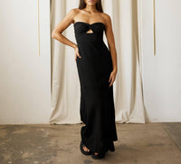 Blanco By Nature - Zuri Strapless Twist Front Long Dress