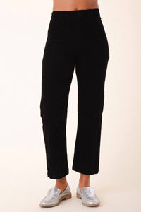 PRAIRIE UNDERGROUND Carpenter High Rise Corduroy Pants in black - women's jeans