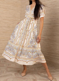 HALE BOB Eila Cotton Poplin Dress in beige - women's dress