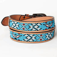 American Darling - Women's Blues Hand Tooled Leather Belt