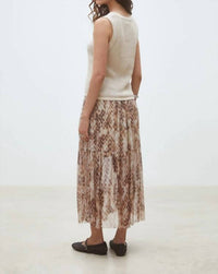 Suncoo - Fauve Long Leopard Print Skirt