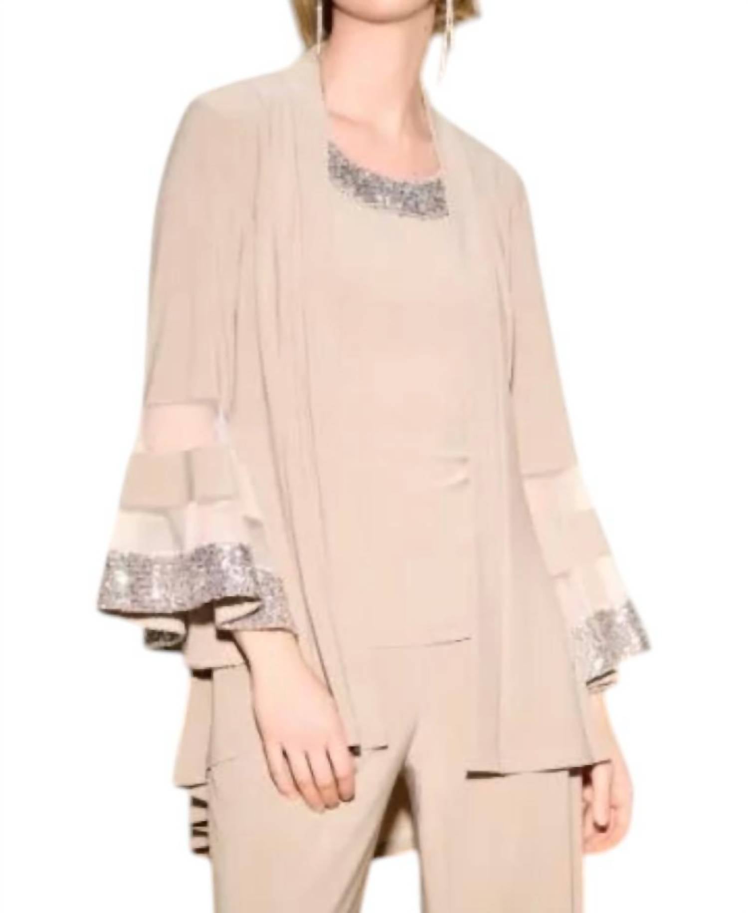 Joseph Ribkoff - Flared Top with Mesh Inserts