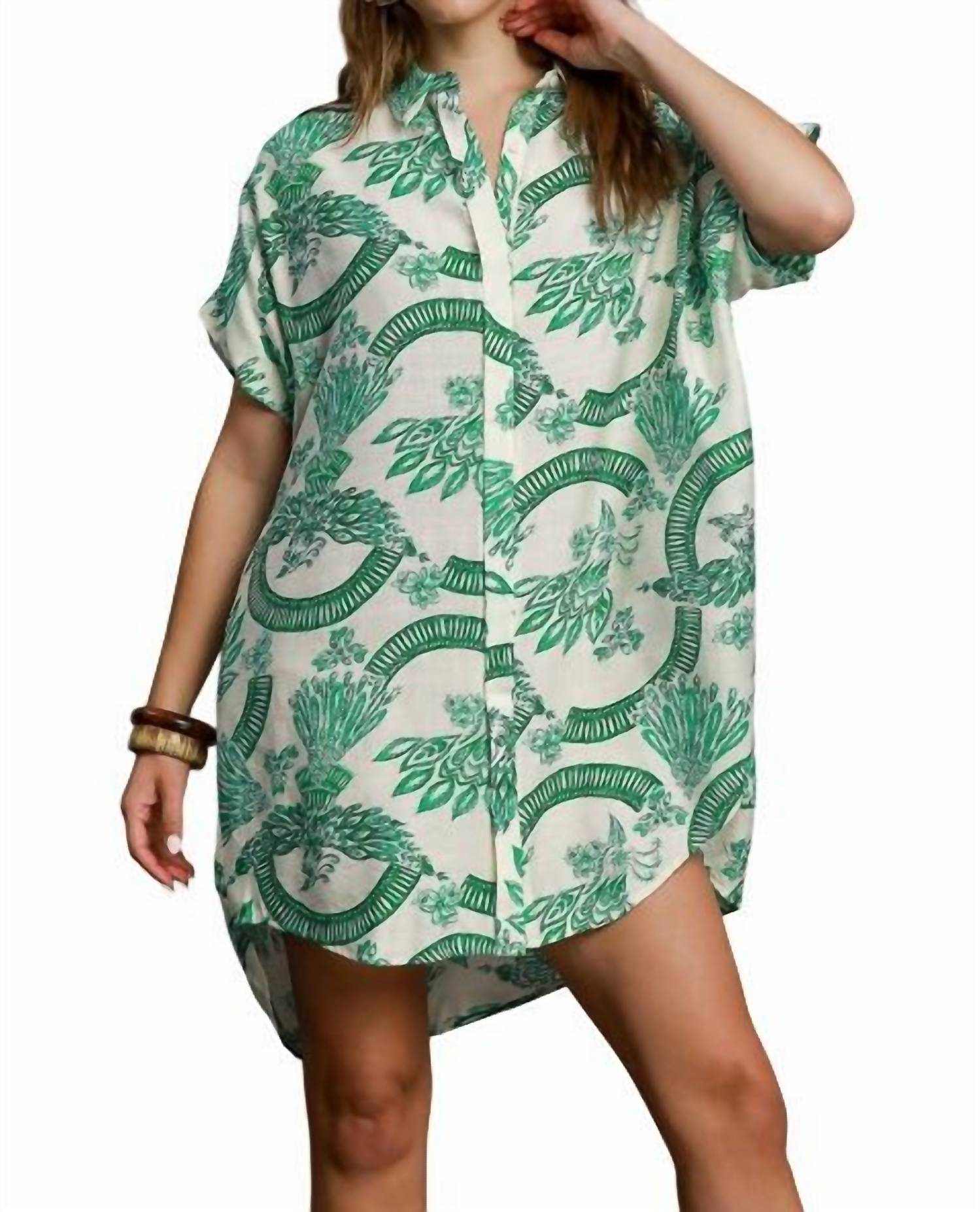 Umgee - Bailey Printed Button Front Dress