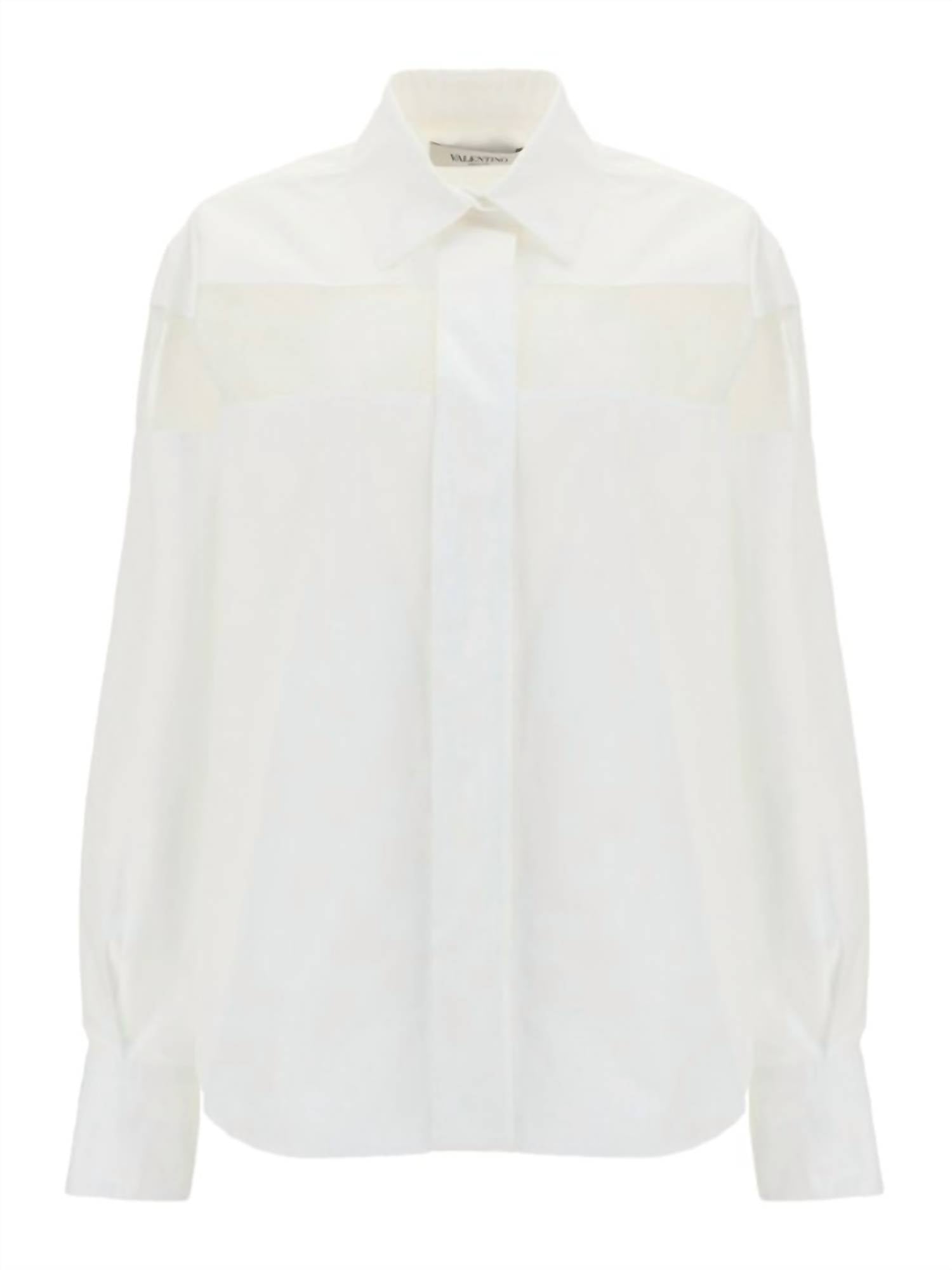 Valentino - Women's Transparent Stripe Cotton Shirt