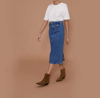Le Jean - Stardust Denim Midi Skirt