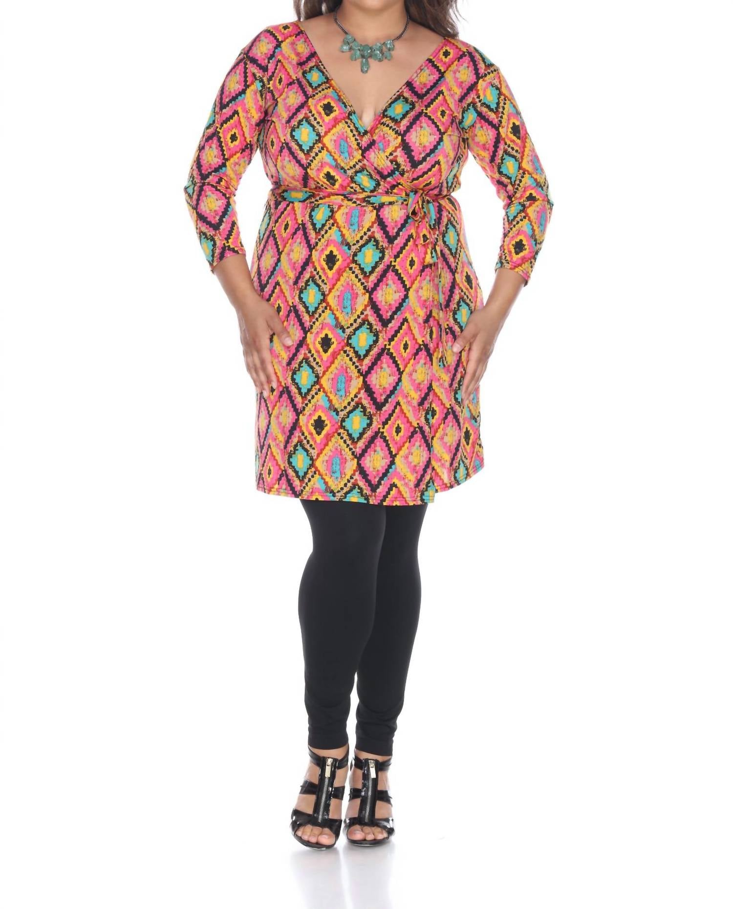White Mark - Wrap Dress - Plus
