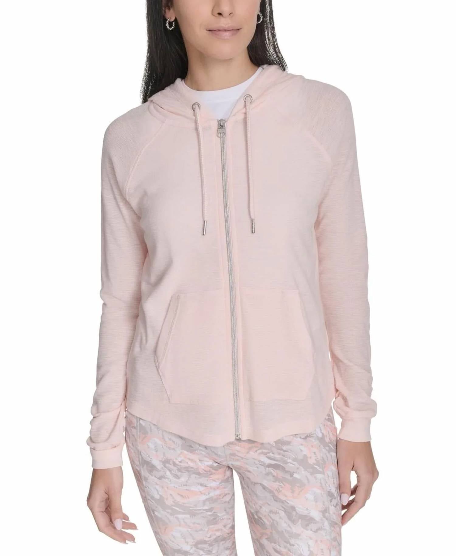 Calvin Klein - Performance Ruched-sleeve Zip Hoodie