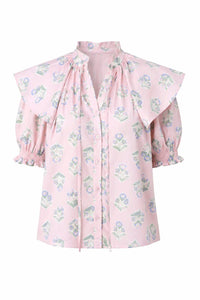 Karlie - French Floral Novelty Collar Top