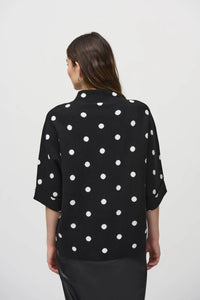 Joseph Ribkoff - Juliette Jacquard Sweater Dot Print Top