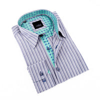 Eight X - Men's Long Sleeve Stripes Button Down Shirt