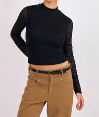 Sage The Label - Sundance Lace Mock Neck Top