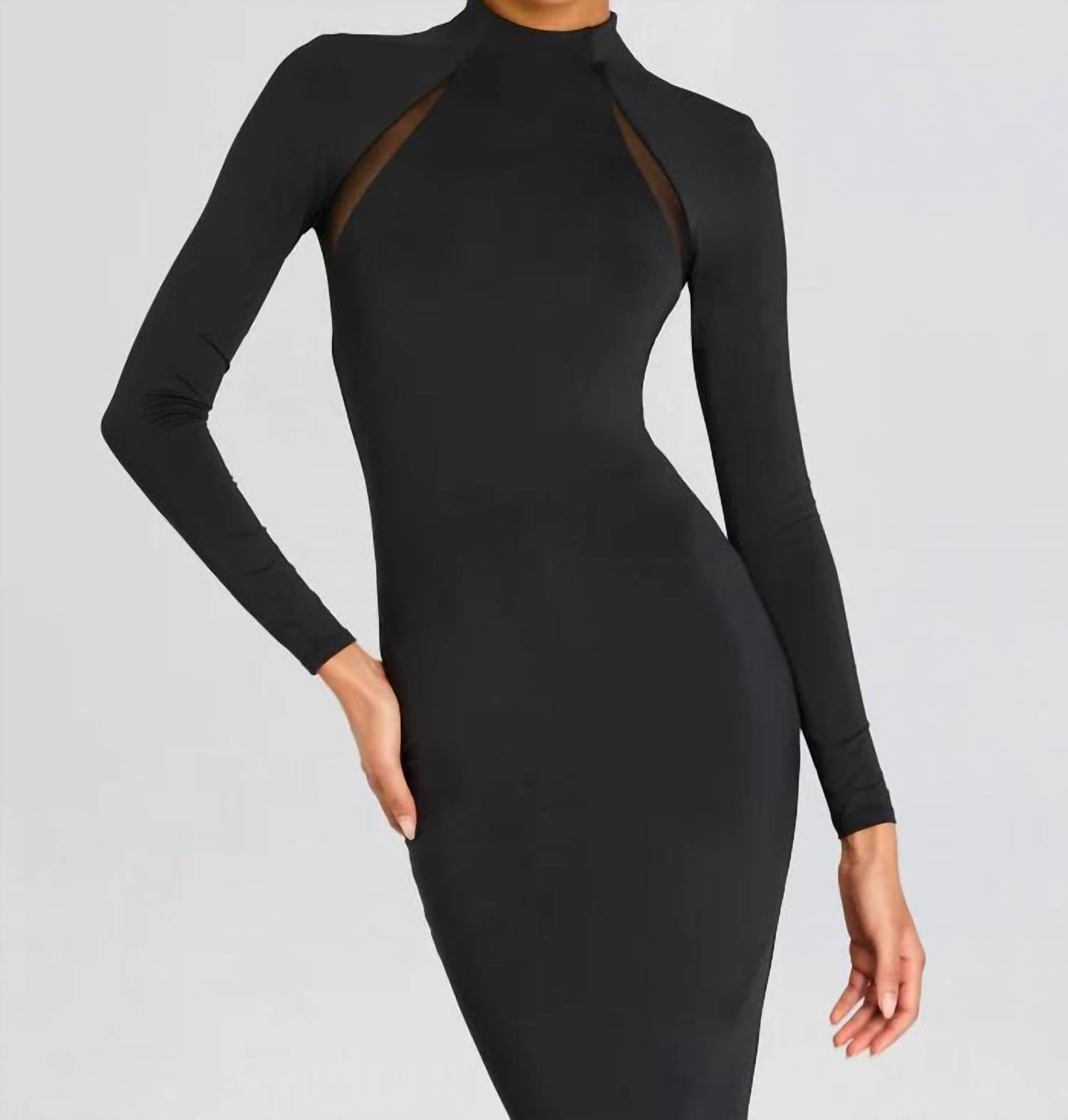Ser.O.Ya - Krystal Maxi Dress With Mesh Paneling