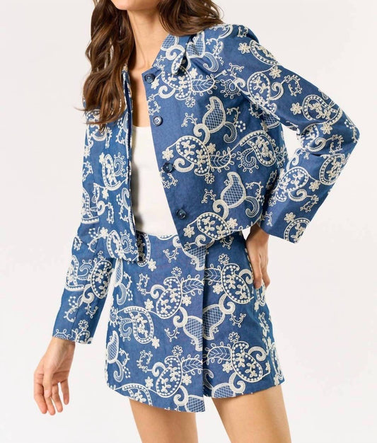 Lalavon - Floral Embroidered Jacket