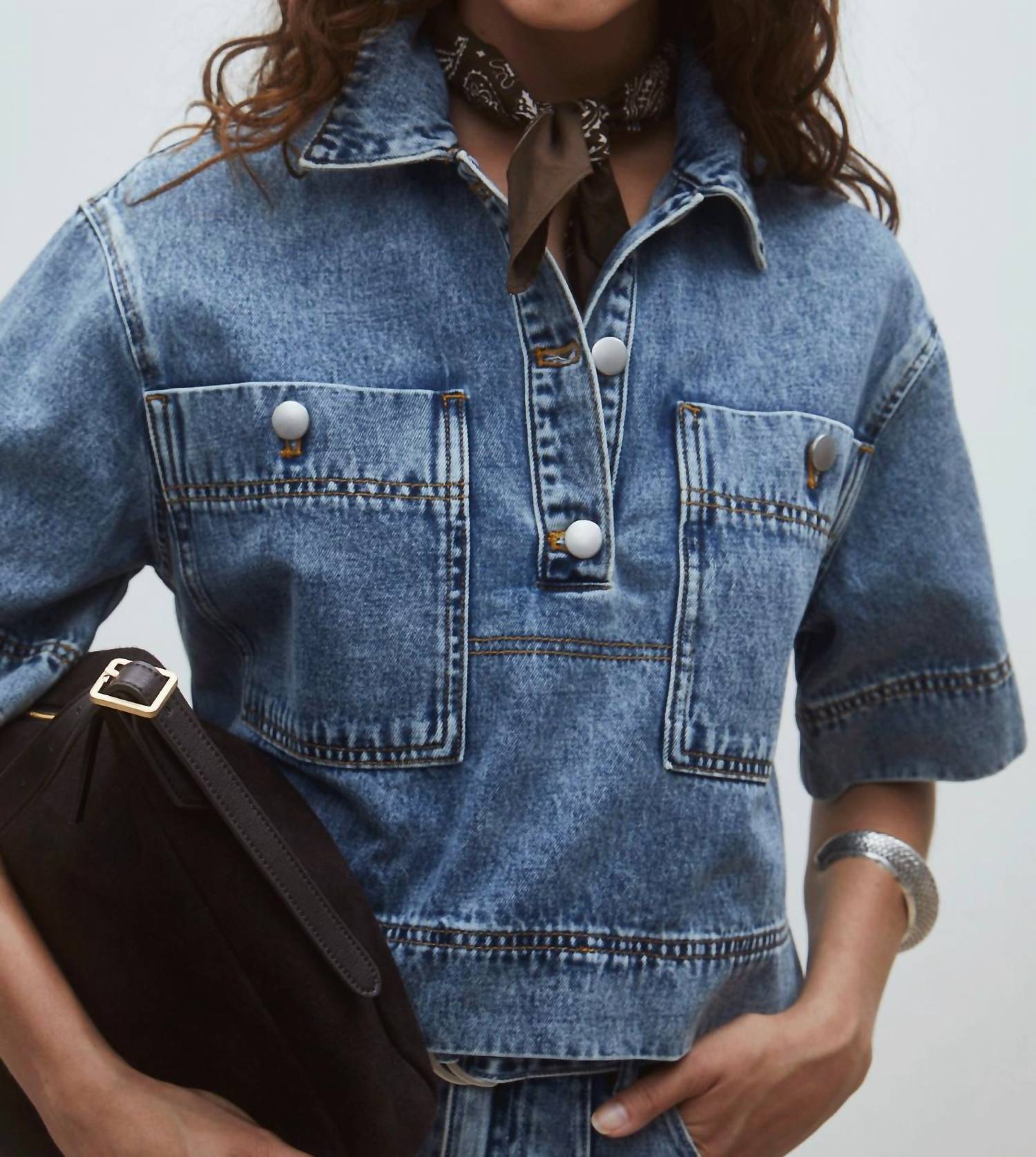 Suncoo - Leyton Denim Blouse