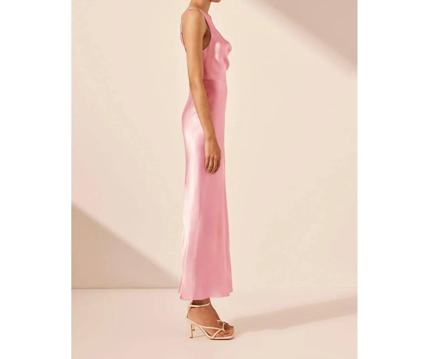 Shona Joy - Draped Side Split Midi Dress