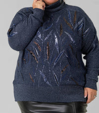 -Bl^Nk- - JENIKA KITTED TOP - Plus Size