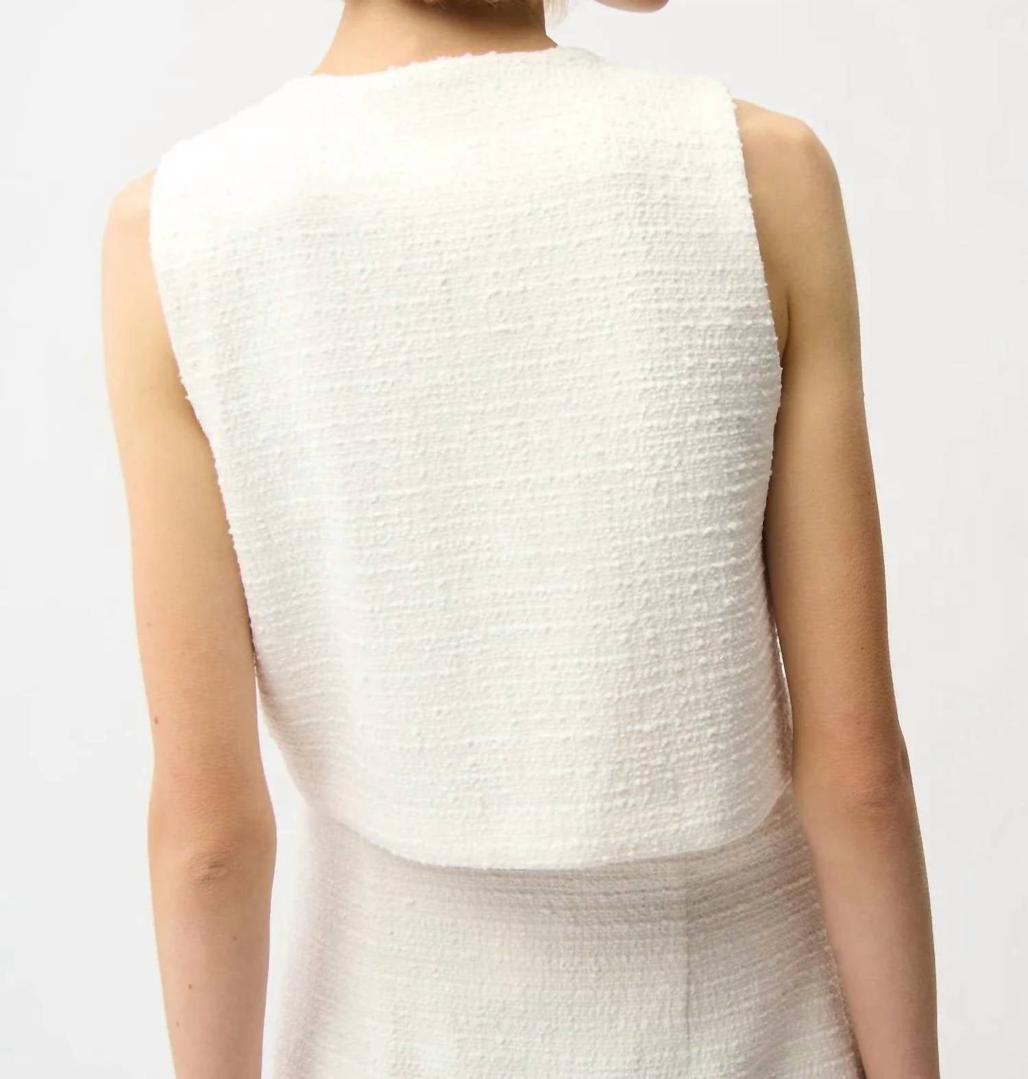 Joseph Ribkoff - Bouclé Button Front Vest