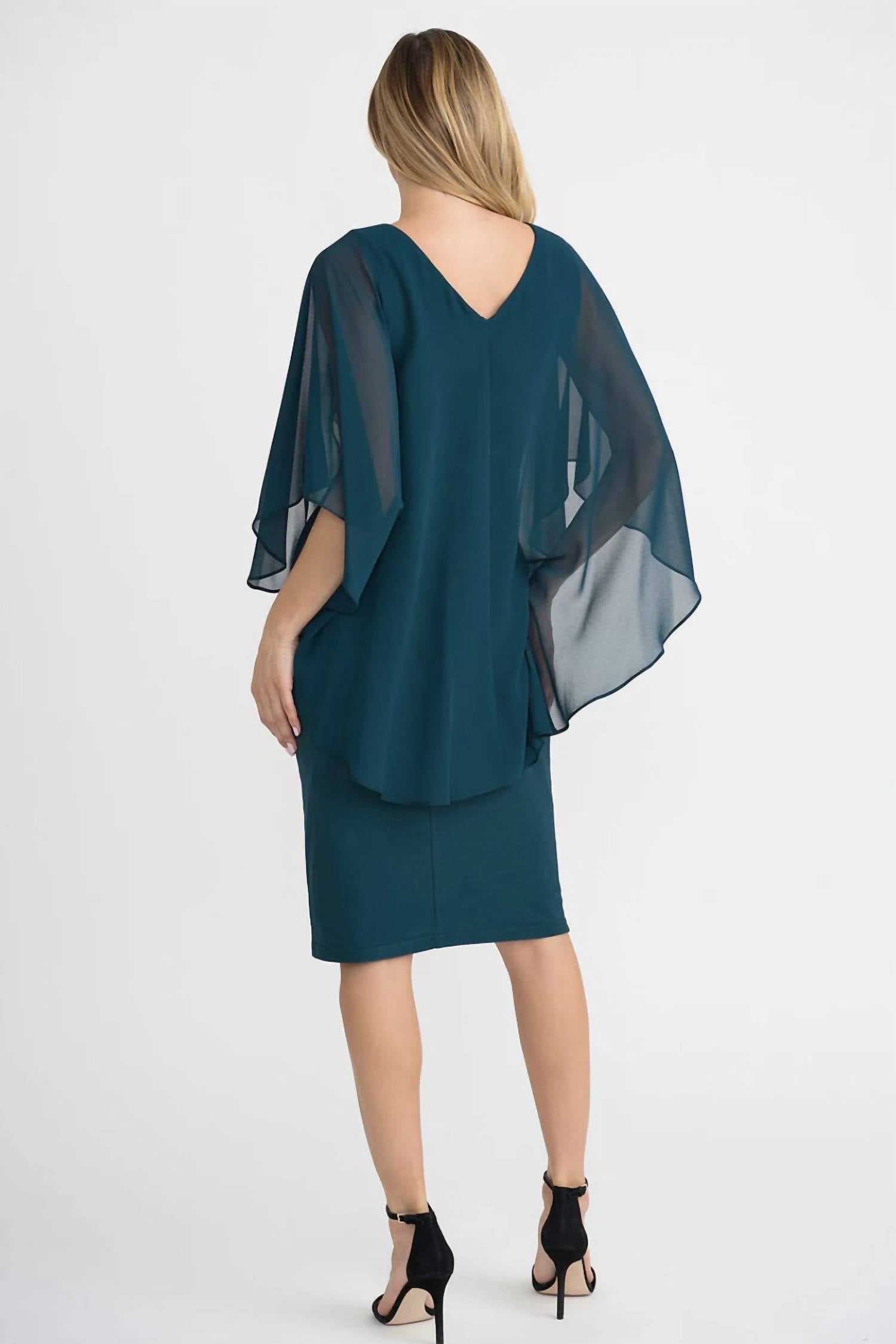 Joseph Ribkoff - Chiffon Cape Dress