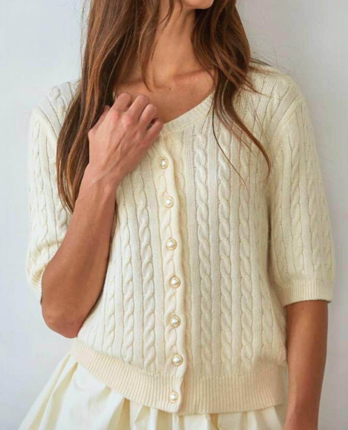 By Together - Cable Knit Cardigan Sweater