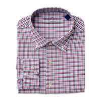 Horn Legend Men's Fourth Street Performance Woven Shirt in serenity wine - men's shirt - detail view