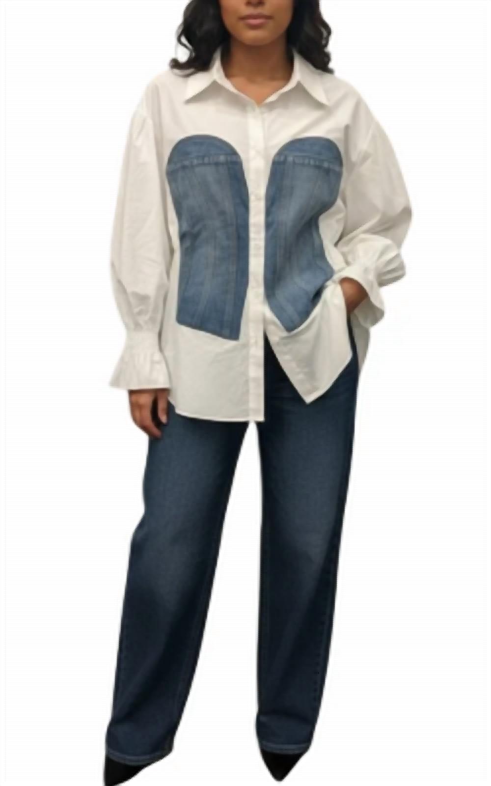 Gracia - Button Down Shirt With Smock Cuffs