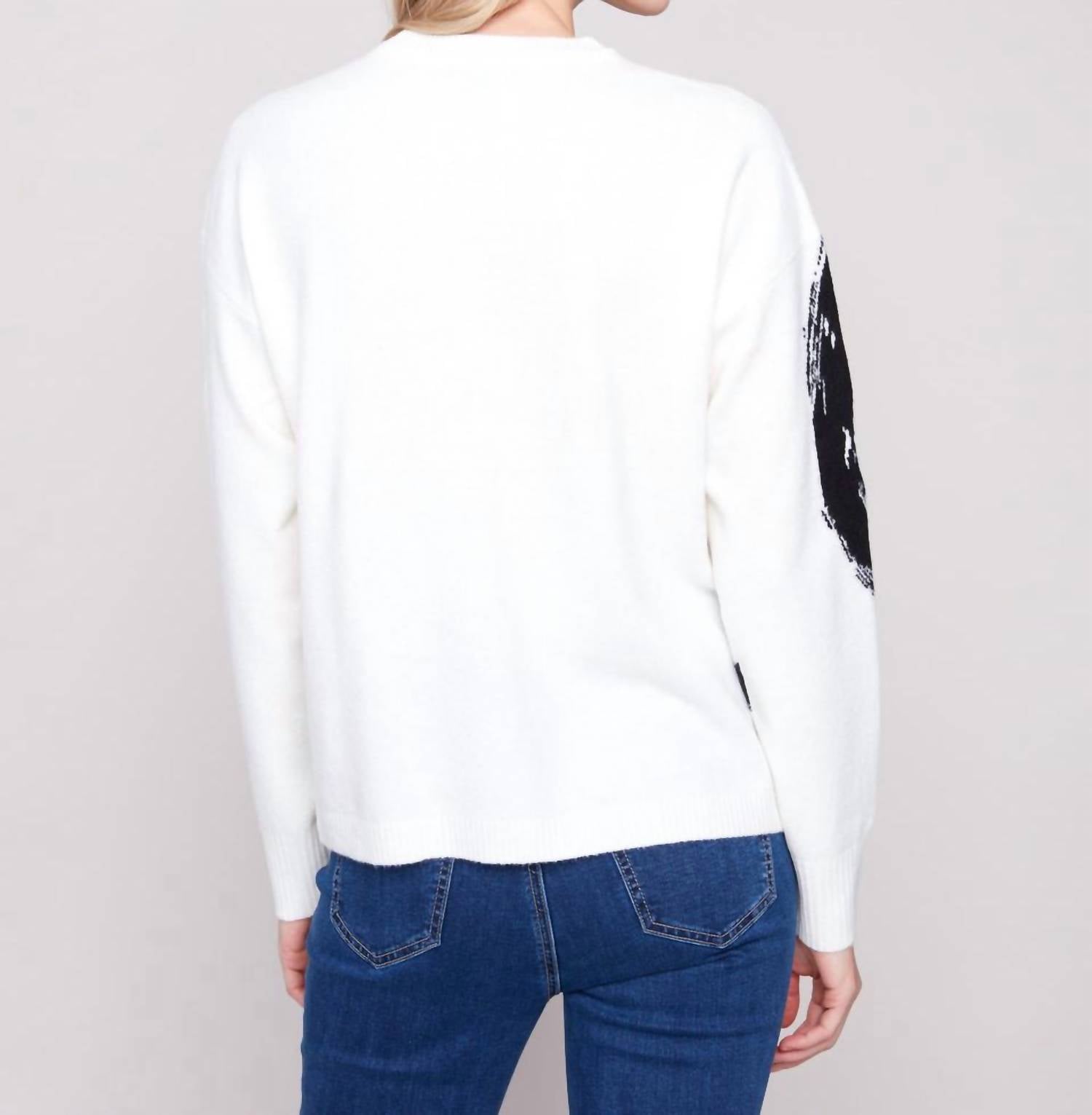 Charlie B - Placed Jacquard Crew Neck Sweater