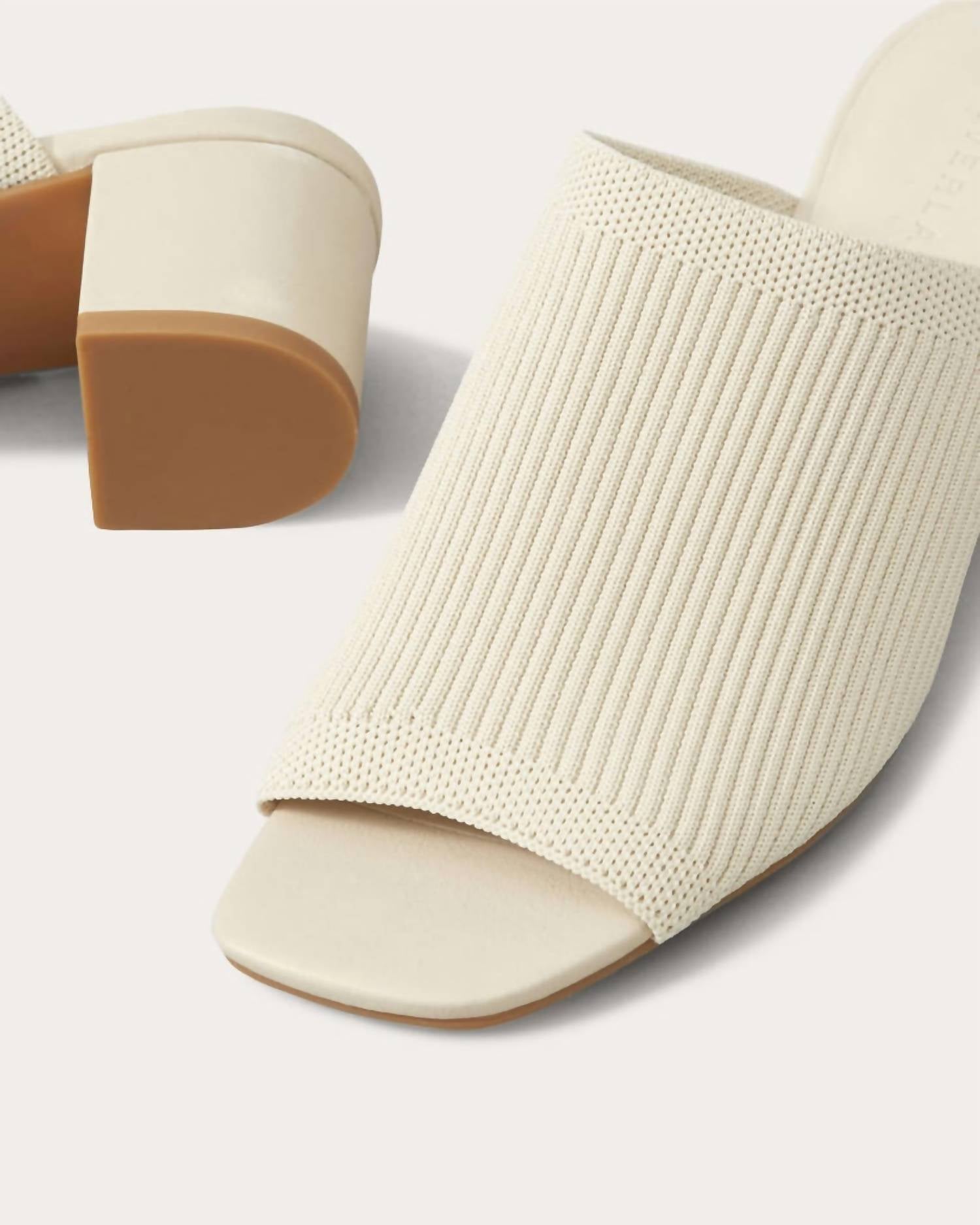 Everlane Women's Glove Reknit Mule Shoes in bone - women's shoe - alternate view