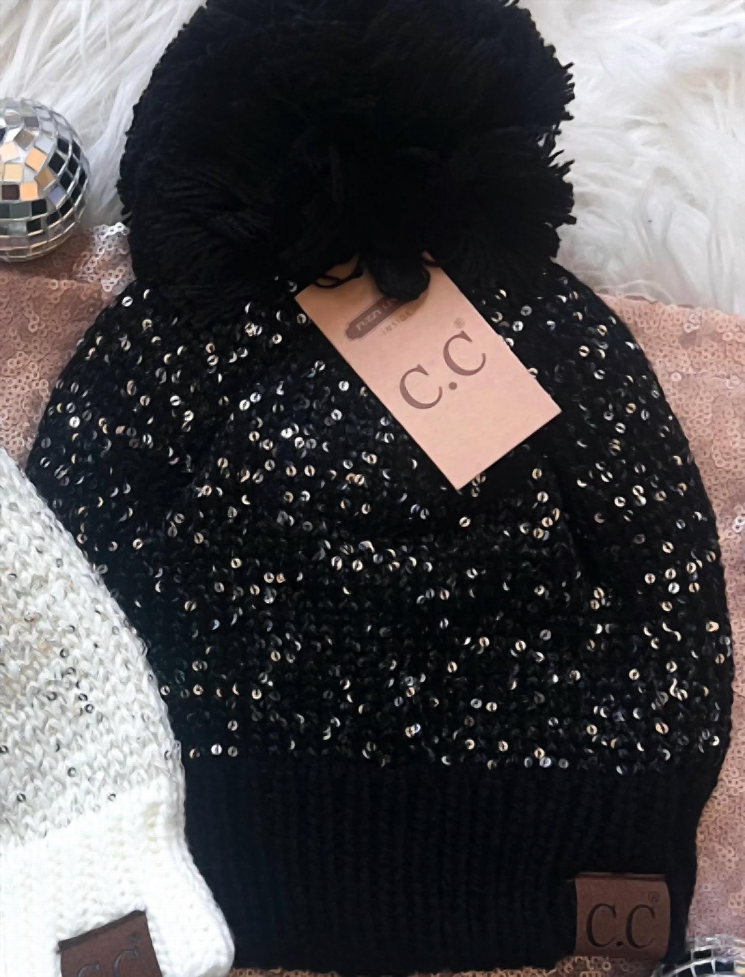 Cc Beanies - Women's Fleece Lined Sequin Beanies