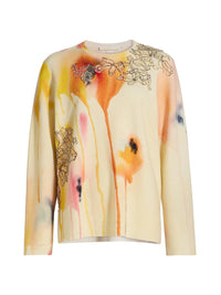 Jason Wu - Watercolor Floral Merino Knit Sweater