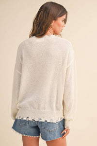 Klesis - Usa Flag Distressed Lightweight Sweater