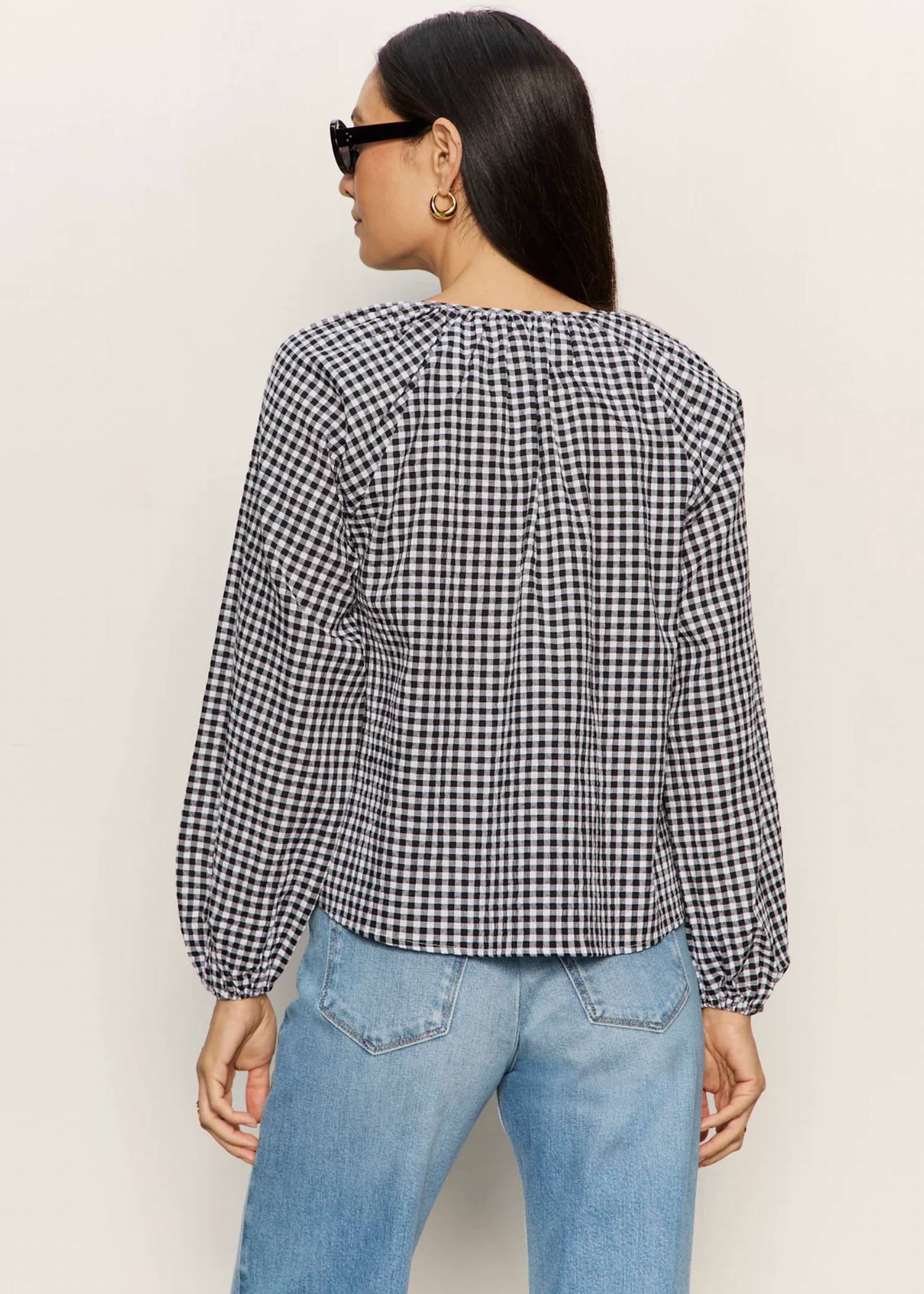 Sanctuary - Perfect Gingham Button Front Blouse