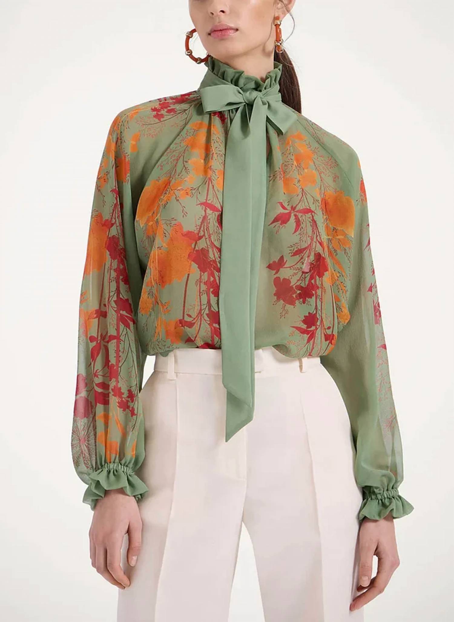 La Doublej - Cerere Silk Chiffon Blouse