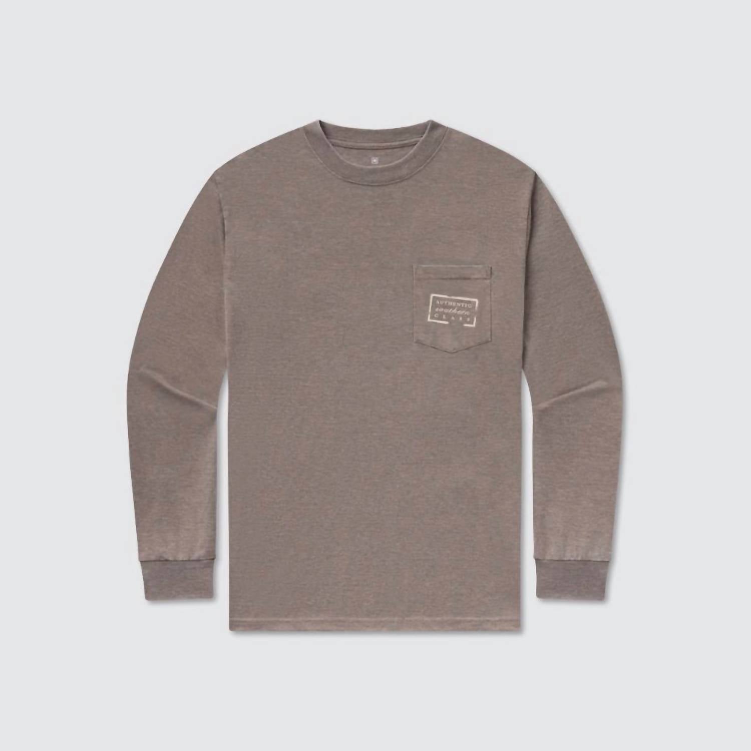 Southern Marsh Men's Authentic Seawash Tee in washed dark shale - men's long sleeve top