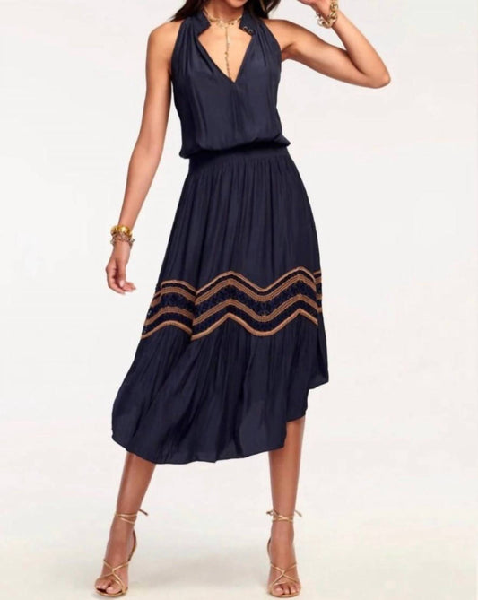 Ramy Brook - Alexis Embroidered Smocked Midi-dress