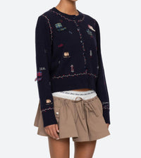 Sea - Claira Embroidered Knit Cardigan