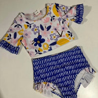 Pete + Lucy - Girls Lemon Twist Two Piece Swimsuit